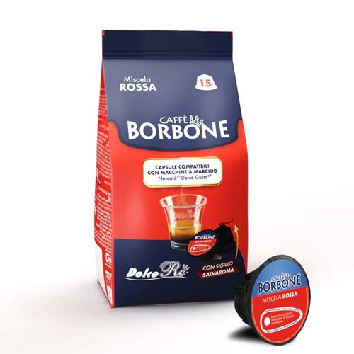 caffe borbone capsule dolce gusto dolce re miscela rossa