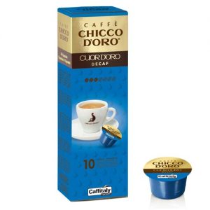 Capsule originali caffè Caffitaly Chicco d'oro cuor d'oro decaf decaffeinato