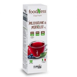 Caffitaly foodness capsule originali bevanda melograno mirtillo