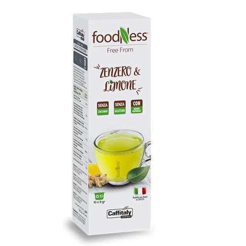 Caffitaly foodness capsule originali bevanda zenzero limone