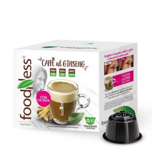 Foodness capsule compatibili dolce gusto caffè ginseng con collagene