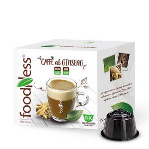 Foodness capsule compatibili dolce gusto caffè ginseng vintage zucchero di canna