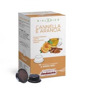Sandemetrio capsule compatibili lavazza a modo mio tisana biologica cannella e arancia