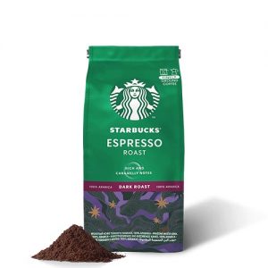 Starbucks espresso dark roast 100 arabica caffè macinato moka