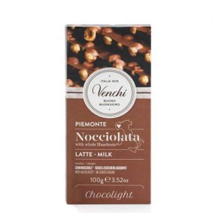 Venchi cioccolato chocolight nocciolata latte 100g