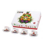 set 4 tazzine illy mascotte foody caffè expo 2015