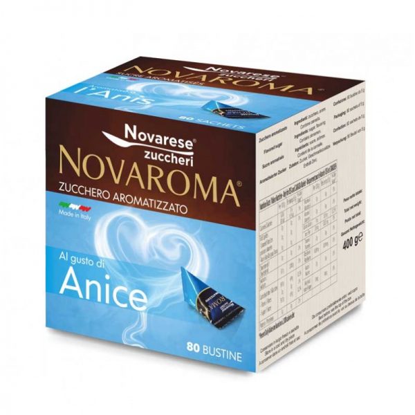 Novaroma Zucchero Aromatizzato Anice - 80 Bustine