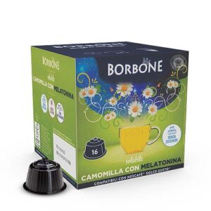 Caffè Borbone bevanda solubile capsule dolce gusto camomilla con melatonina