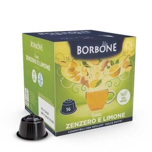 Caffè Borbone tisana solubile capsule dolce gusto zenzero e limone