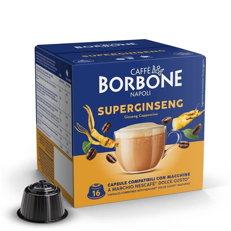 Caffe borbone capsule dolce gusto superginseng cappuccino