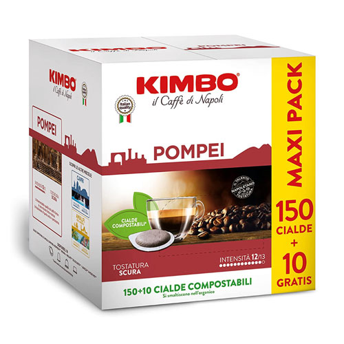 Caffe kimbo cialde ese compostabili miscela pompei maxipack 160