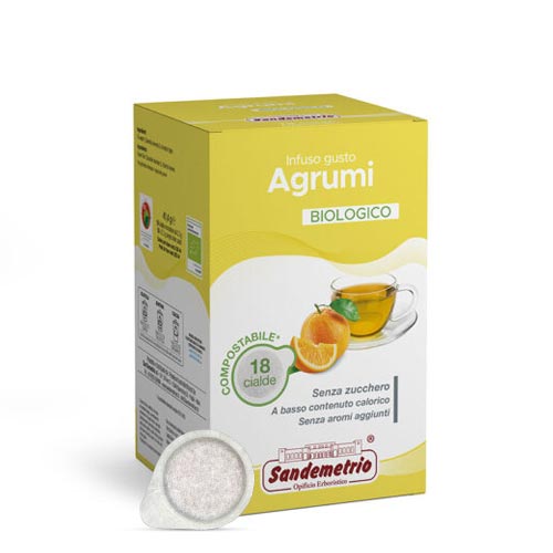 sandemetrio cialde ese compostabili infuso biologico agrumi