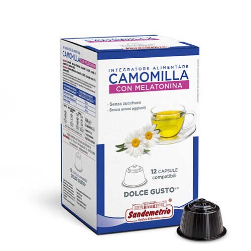 San demetrio capsule compatibili nescafè dolce gusto integratore alimentare camomilla con melatonina