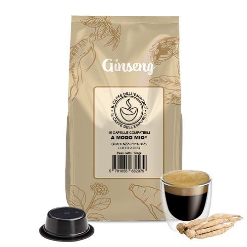 Il Caffè dell'emporio capsule compatibili lavazza a modo mio bevanda solubile ginseng