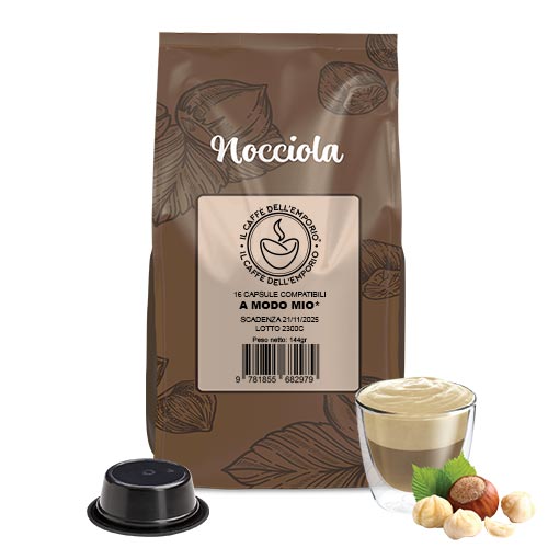 Il Caffè dell'emporio capsule compatibili lavazza a modo mio bevanda solubile nocciola