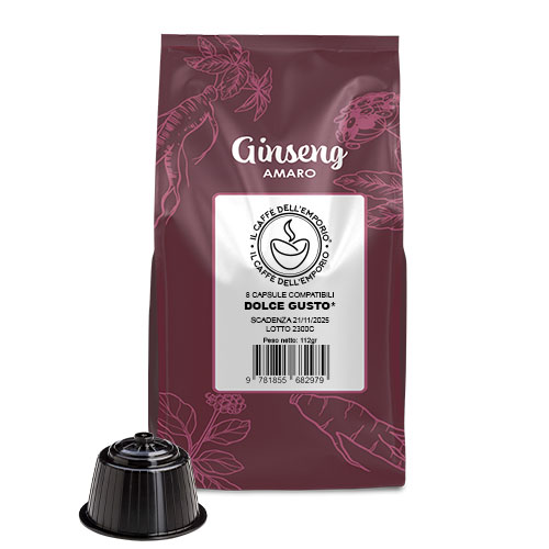 Il Caffè dell'emporio capsule compatibili nescafe dolce gusto bevanda solubile ginseng amaro