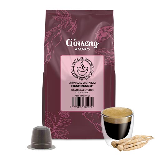 Il Caffè dell'emporio capsule nespresso bevanda solubile ginseng amaro