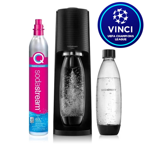 Sodastream terra nera cilindro bottiglia fuse uefa