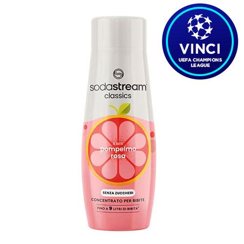 Sodastream concentrato pompelmo rosa zero senza zuccheri uefa