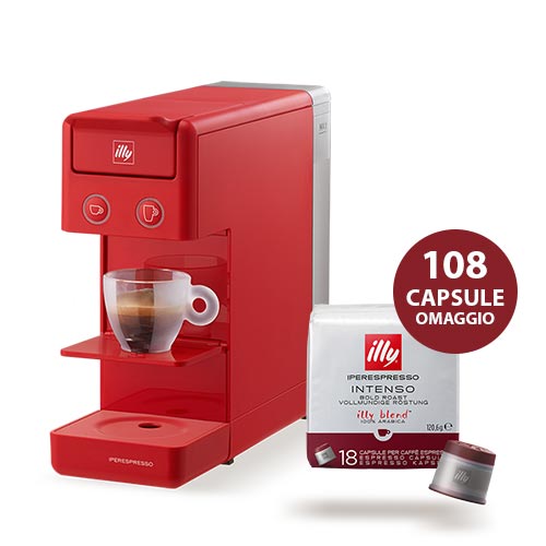 macchina caffe illy y3.3 capsule iperespresso intenso omaggio