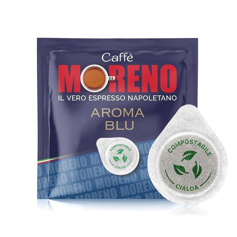 Caffè moreno cialde ese compostabili aroma blu